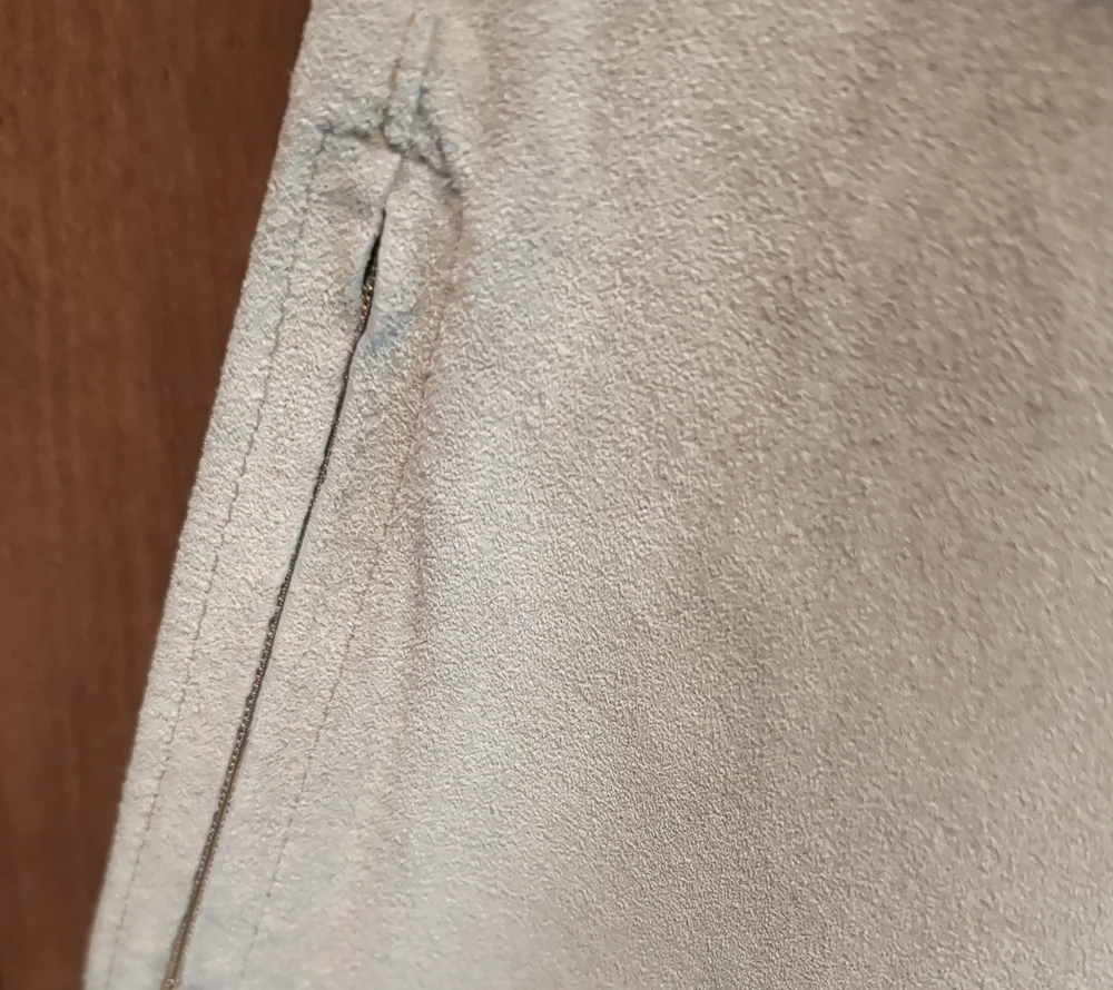 bebe Light Beige Straight Leg Leather Pants